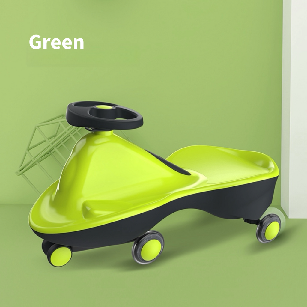 Joybay Sports Series LED wheeled swing car ——Apple Green, come Fully Assembled!