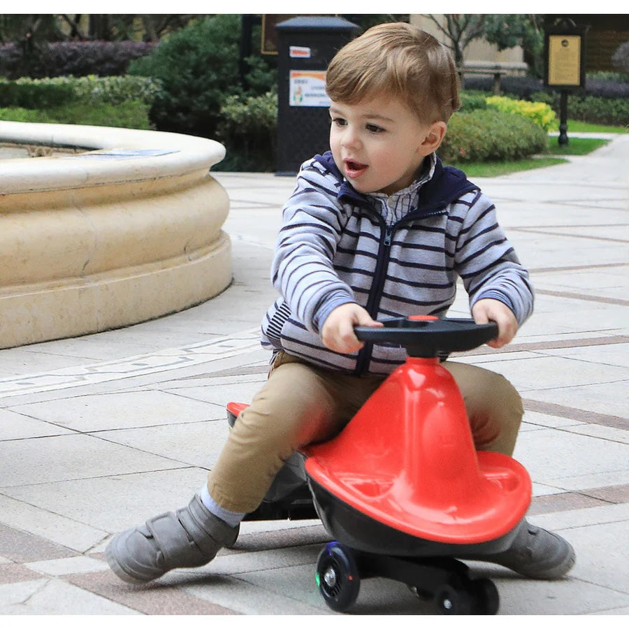 Joybay Sports Series LED wheeled swing car ——Passion Red, come Fully Assembled!
