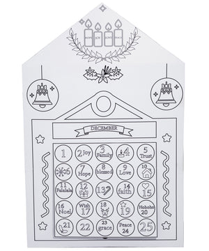 Advent Calendar Color your own playhouse
