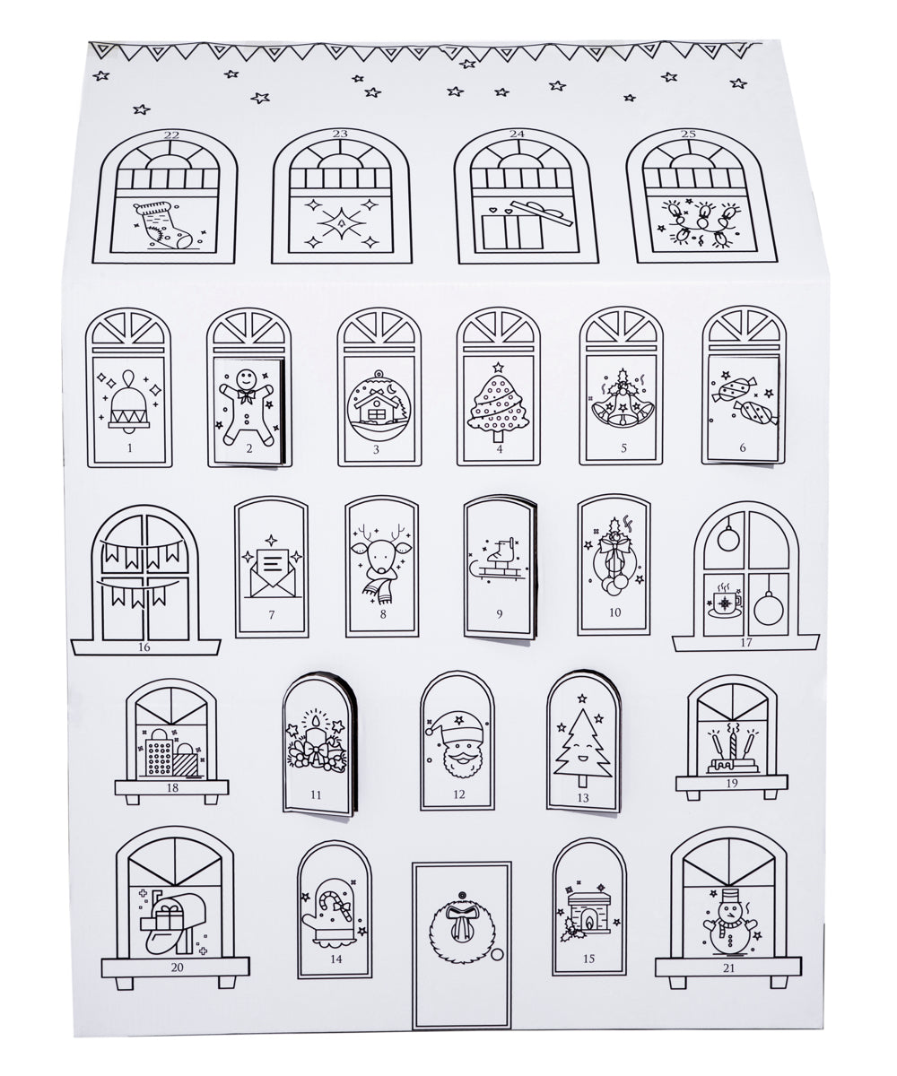Advent Calendar Color your own playhouse
