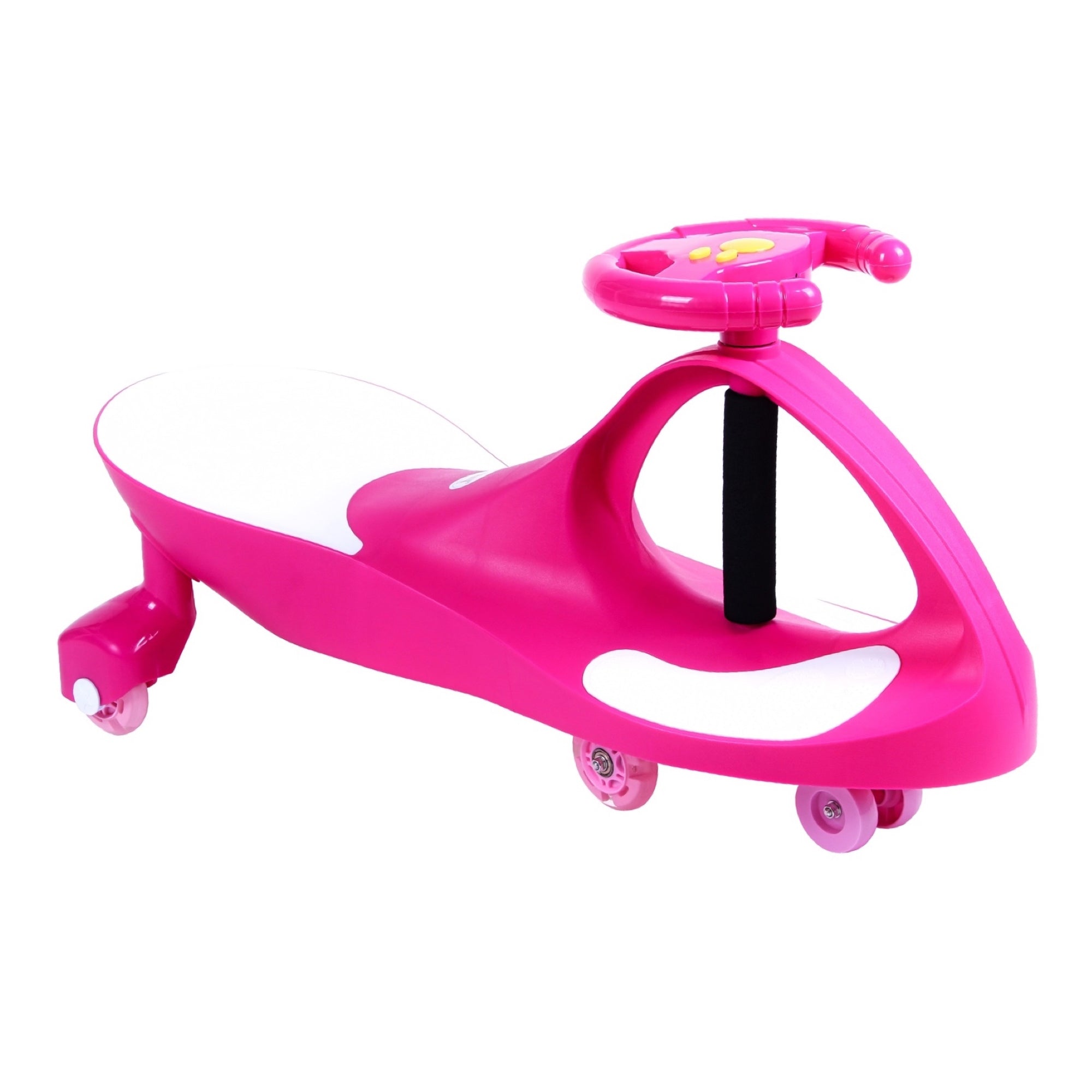 Joybay Pink Deluxe Voice Recorder Swing Car Ride on Toy with LED-Wheels