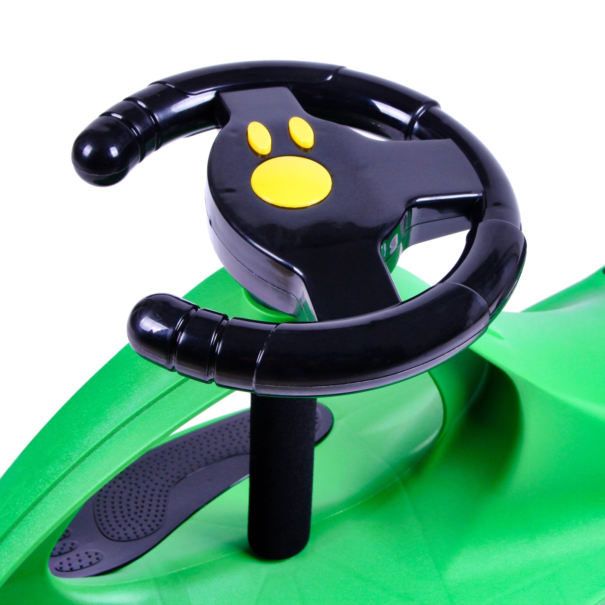 Joybay Grass Green Deluxe Voice Recorder Swing Car Ride on Toy with LED-Wheels