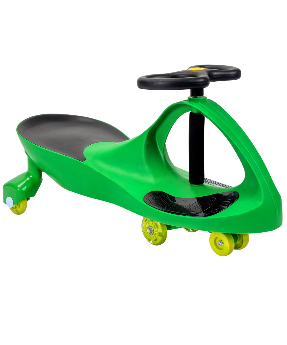 Joybay Grass Green Premium LED-Wheel Swing Car Ride on Toy