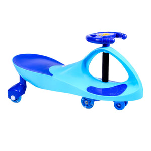 Joybay Sky Blue Deluxe Voice Recorder Swing Car Ride on Toy with LED-Wheels