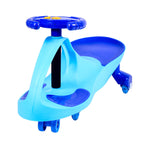 Joybay Sky Blue Deluxe Voice Recorder Swing Car Ride on Toy with LED-Wheels