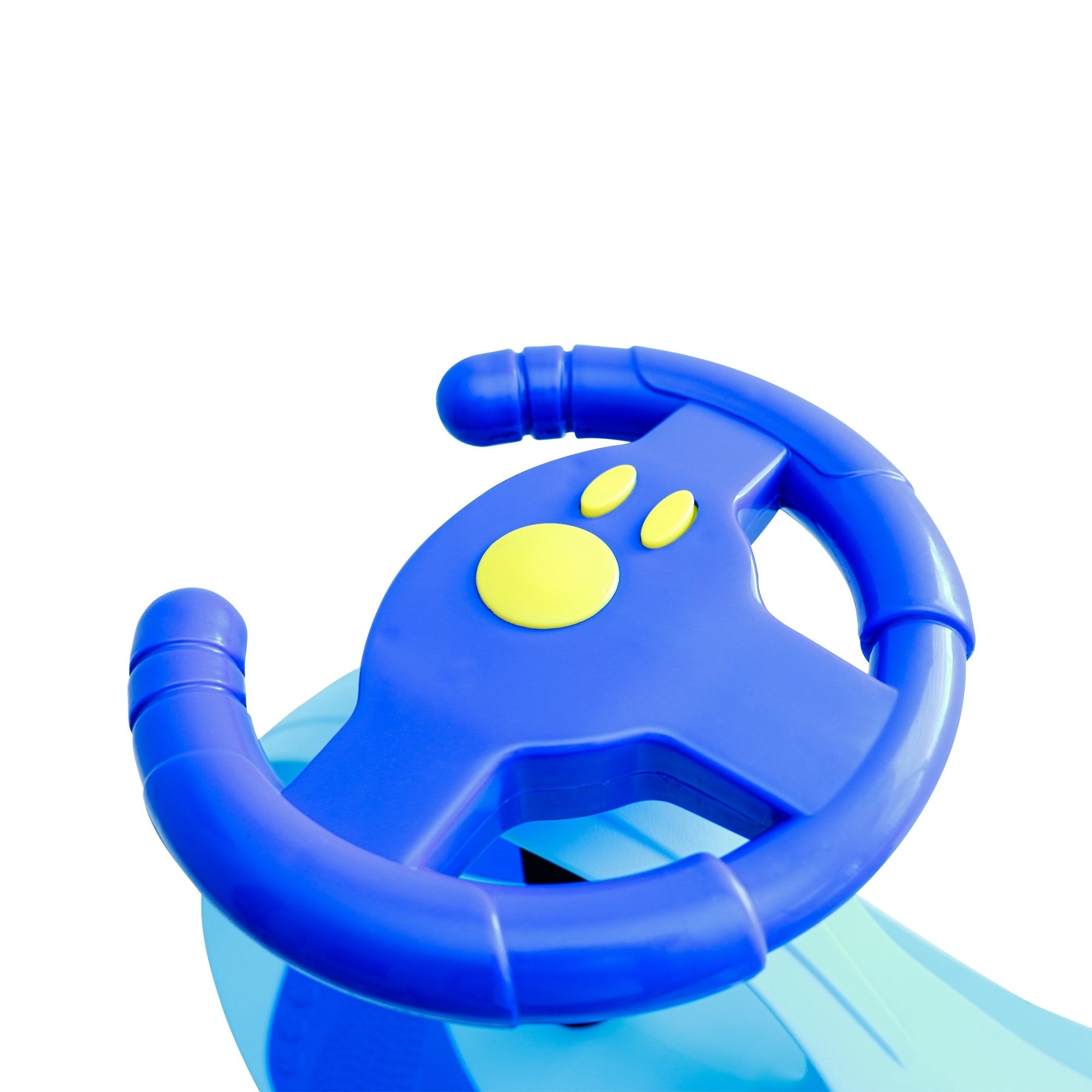 Joybay Sky Blue Deluxe Voice Recorder Swing Car Ride on Toy with LED-Wheels