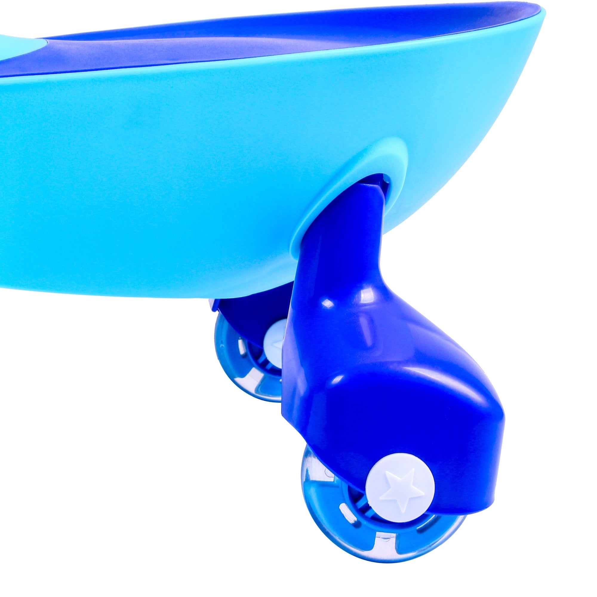 Joybay Sky Blue Deluxe Voice Recorder Swing Car Ride on Toy with LED-Wheels