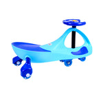 Joybay Sky Blue Deluxe Voice Recorder Swing Car Ride on Toy with LED-Wheels