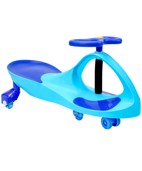 Joybay Sky Blue Premium LED Wheel Swing Car Ride on Toy