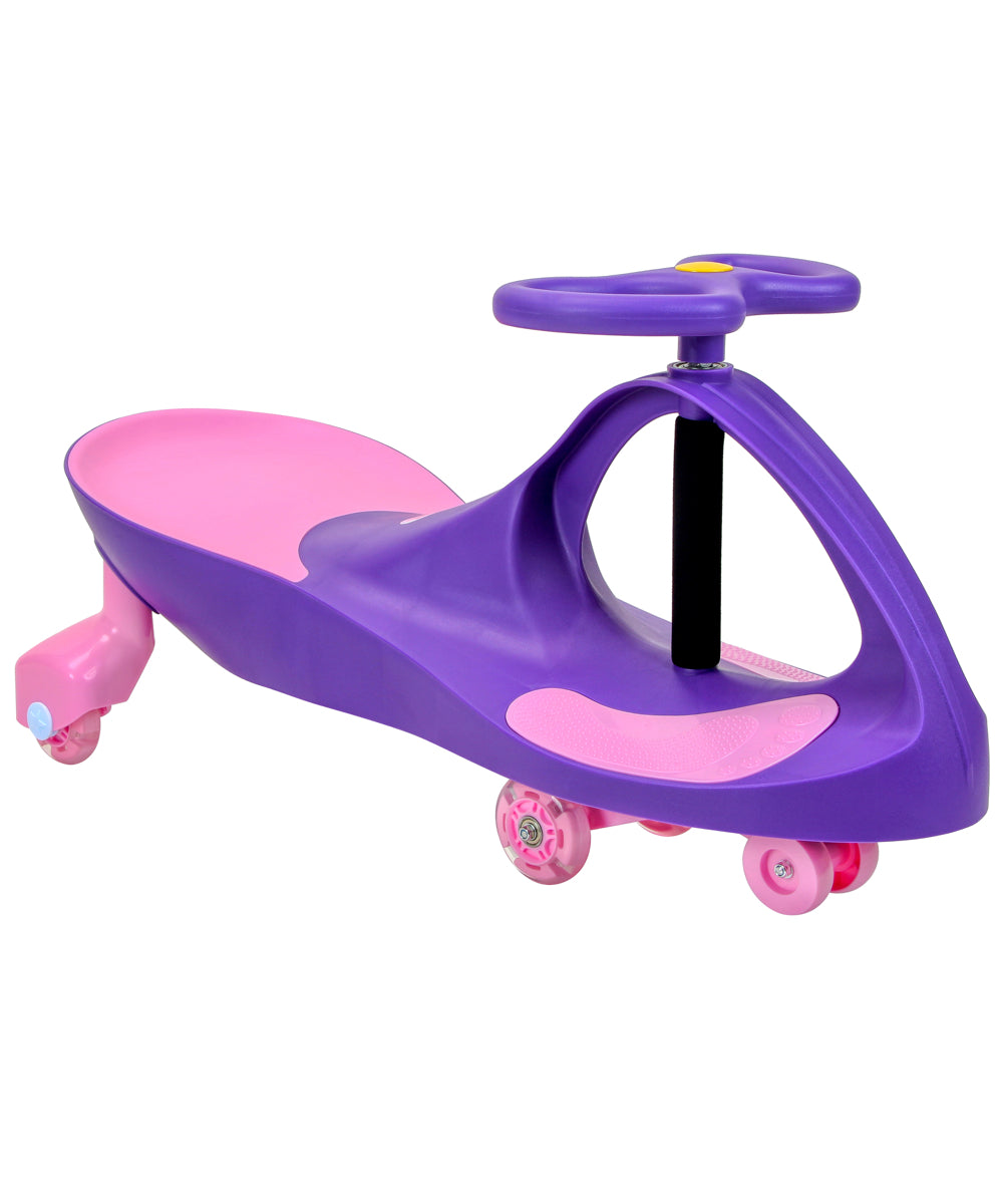 Joybay Purple Premium LED Wheel Swing Car Ride on Toy