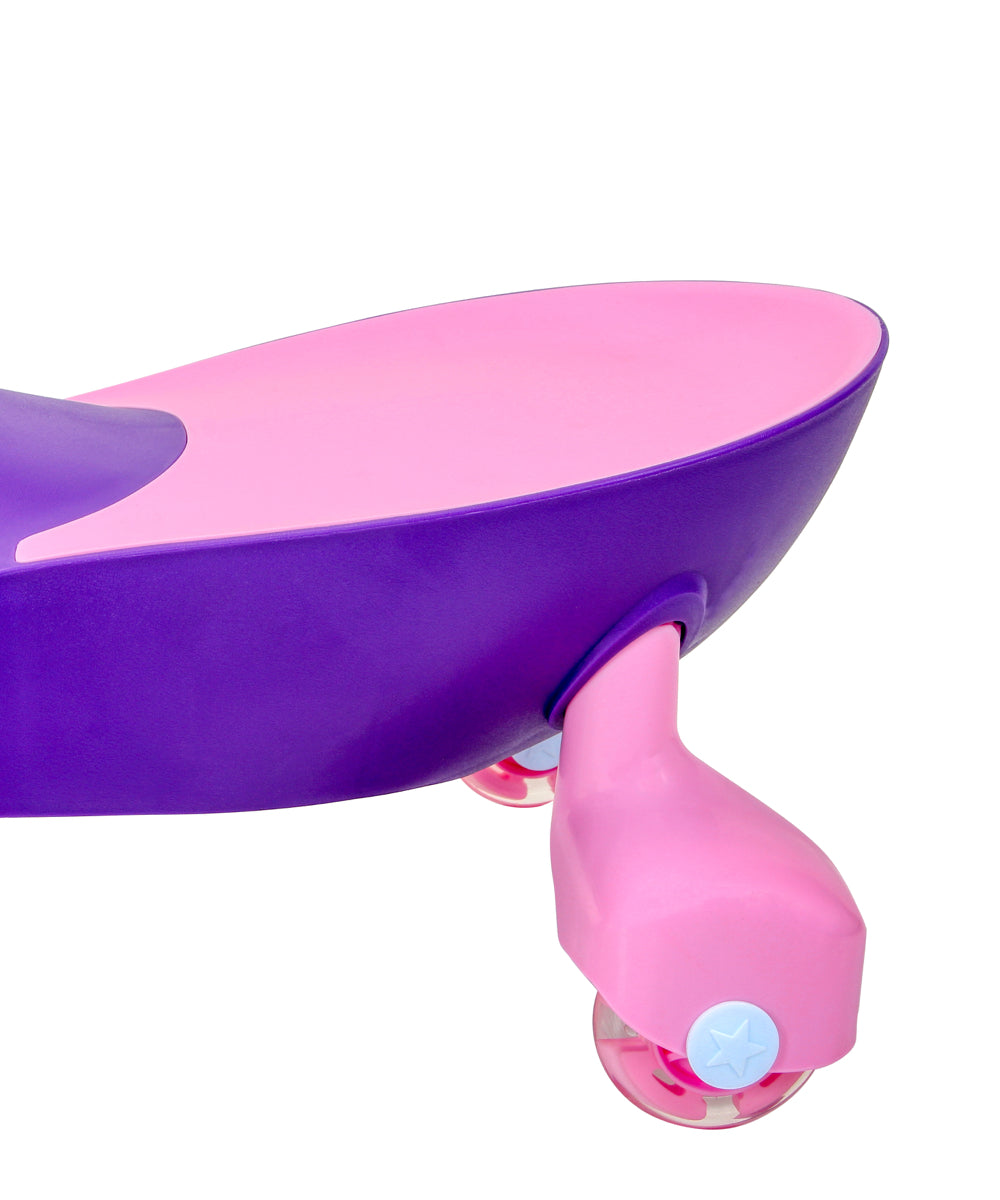 Joybay Purple Premium LED-Wheel Swing Car Ride on Toy