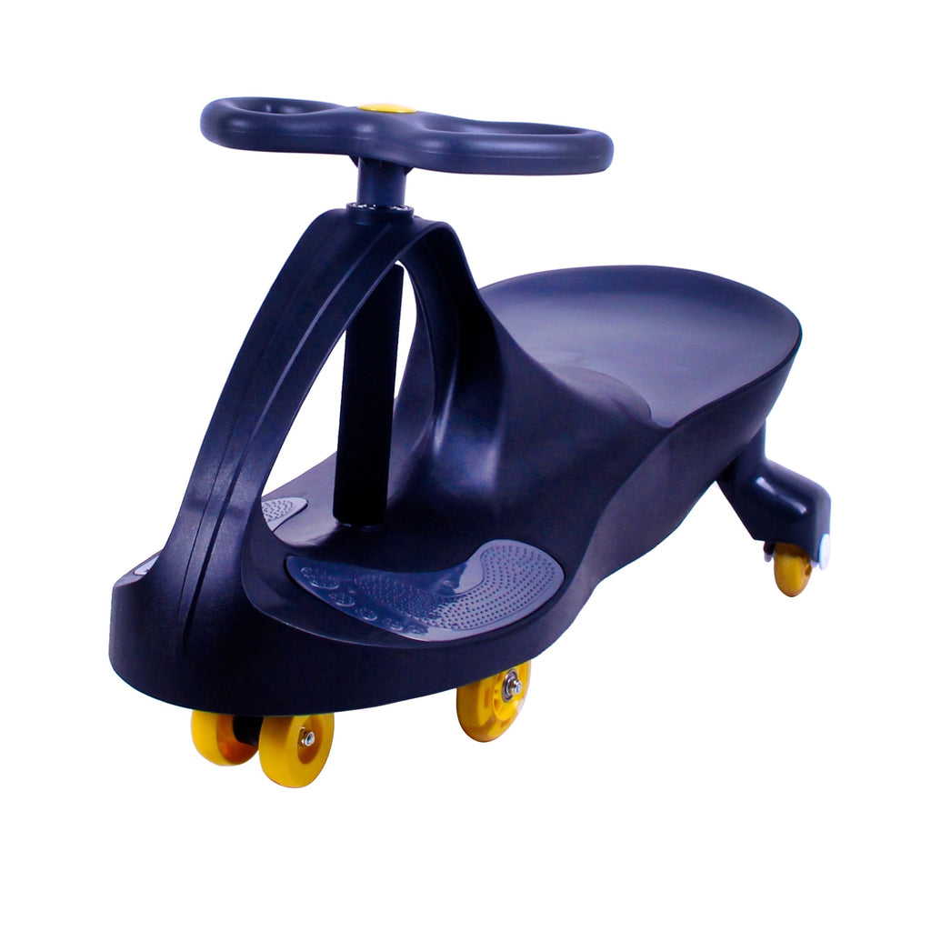 Joybay Black & Charcoal Premium LED-Wheel Swing Car Ride on Toy